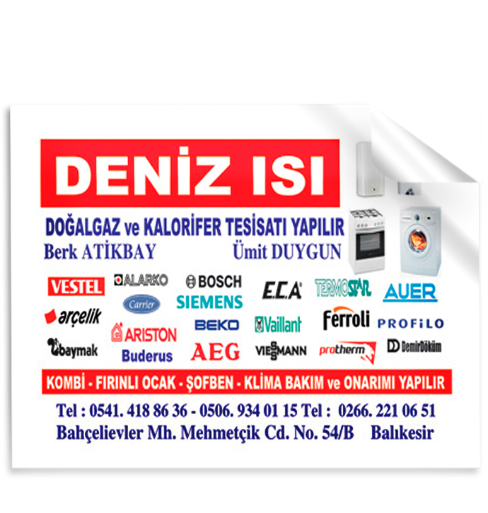 Klima Servisi Etiketi Yapışkanlı Motor Klima Kombi etiketi